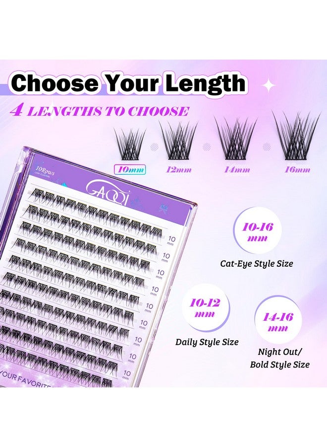جاكي رموش صناعية من Lash Clusters وصلات رموش صناعية D Curl Cluster Lashes 120 قطعة 10 مم فقط خصلات رموش فردية طبيعية وناعمة (D Curl 10 مم) - Image 2