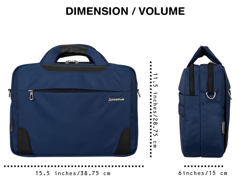 COSMUS Office Laptop Bag Epilax Navy Laptop Messenger Bag - Unisex-Adult - Image 5