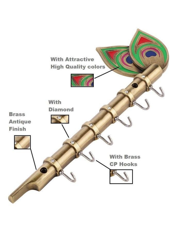 دوكوس DOCOSS - حامل مفاتيح عتيق كبير من النحاس 6 دبابيس، حامل مفاتيح على الحائط، حامل مفاتيح، خطاف لرف المفاتيح، خطافات تعليق المفاتيح - Image 5