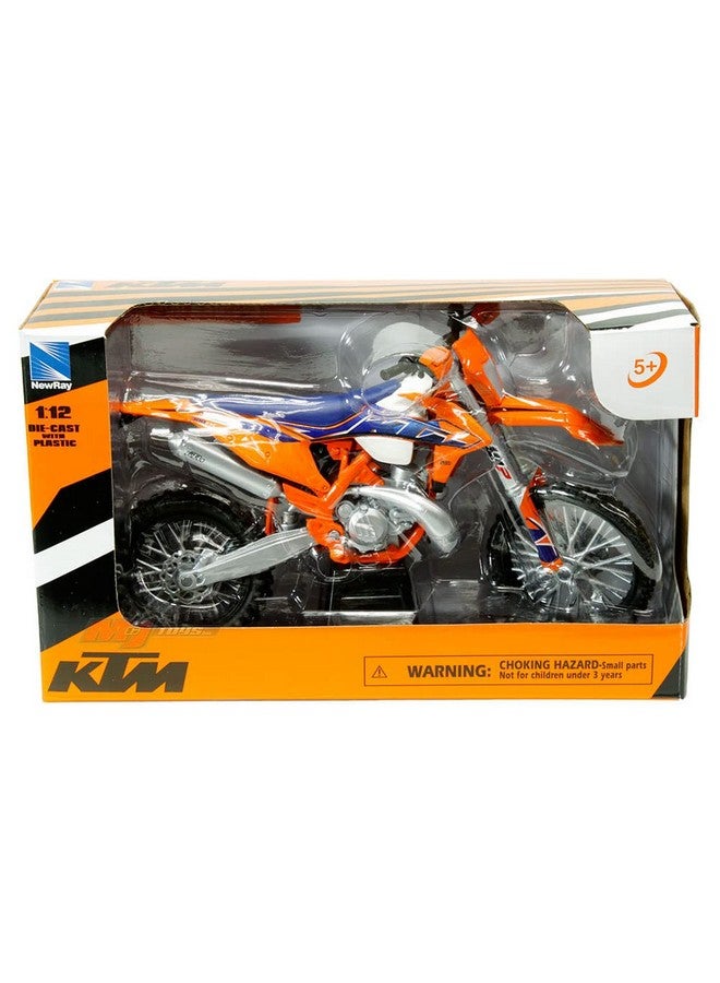 300 EXC-TPI Enduro Dirt Bike Motorcycle Orange 1/12 Diecast Model by New Ray 58373