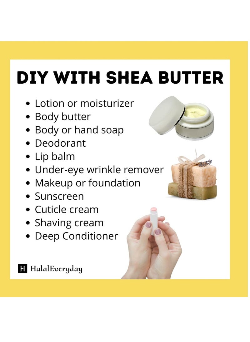 HalalEveryDay HalalEveryDay Raw Unrefined Grade A Soft and Smooth African Shea Butter from Ghana - Amazing quality and consistency - comes in a 32 oz Jar - Total weight approximately 24 oz  - Image 4