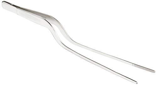 Mercer Culinary 18-8 Stainless Steel Chef Plating Tongs, Offset Tip, 7-7/8 Inch - Image 2