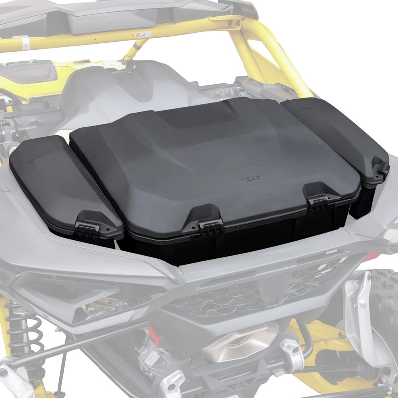 SAUTVS SAUTVS UTV Poly Water Resistant Large Capacity Rear 96L Storage Cargo Trunk Box & 13.5L Side Cargo Storage Boxes Set for Can-Am Maverick R X RS 2024+ Accessories (3PCS, Replace #715007182, 715007372)  - Image 1