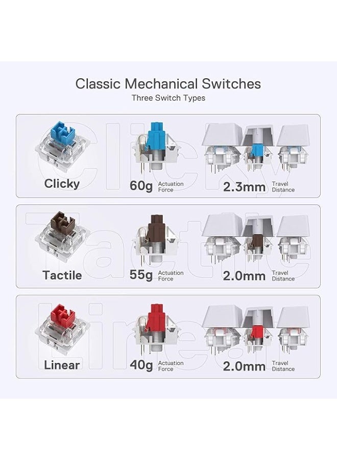 60% Wired RGB Gaming Keyboard – Compact Mechanical Keyboard with Tactile Blue Switches – 61 Keys for Fast & Precise Control - Image 4