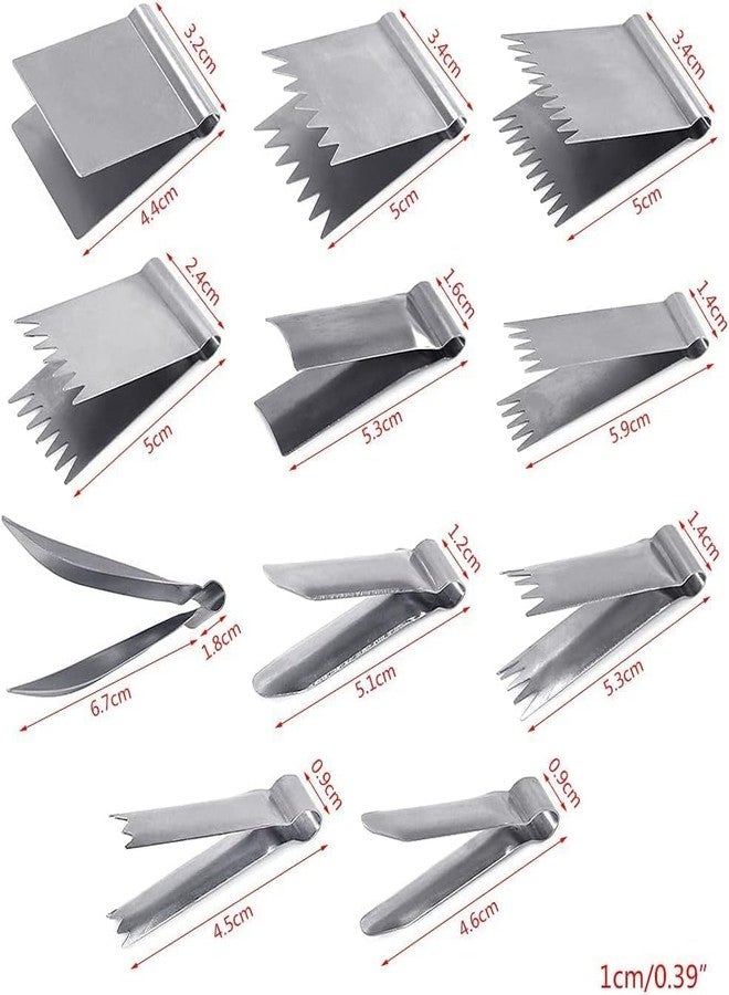 Bwexxt Silver Tweezers Tongs Pastry Tools, Stainless Steel Stainless Steel Walnut Clip Baking Bread Dessert Pastry Decoration Peanut Engraving Mold Cake Bun Decorating Tool Walnut Clip Kitchen - Image 2