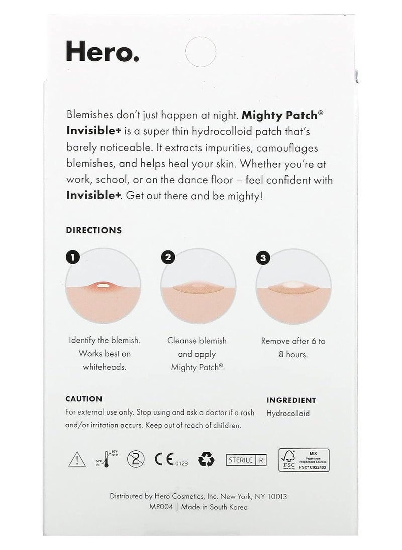 Mighty Patch Invisible Hydrocolloid Acne Pimple Patch Ultra Thin Spot Treatment (39 count) for Face and Day, Vegan, Cruelty-Free  - Image 2