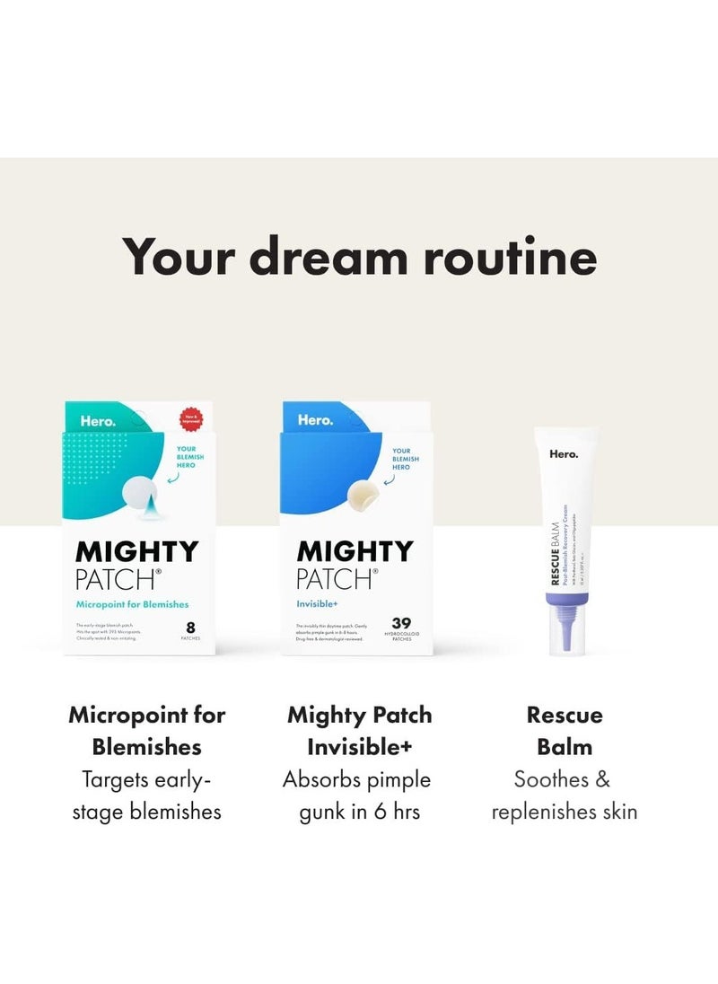 Mighty Patch Invisible Hydrocolloid Acne Pimple Patch Ultra Thin Spot Treatment (39 count) for Face and Day, Vegan, Cruelty-Free  - Image 4