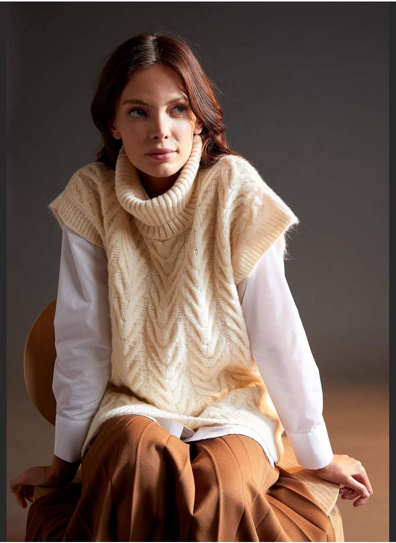 DeFacto - Regular Fit Half Turtleneck Knitted Sweater - Image 1