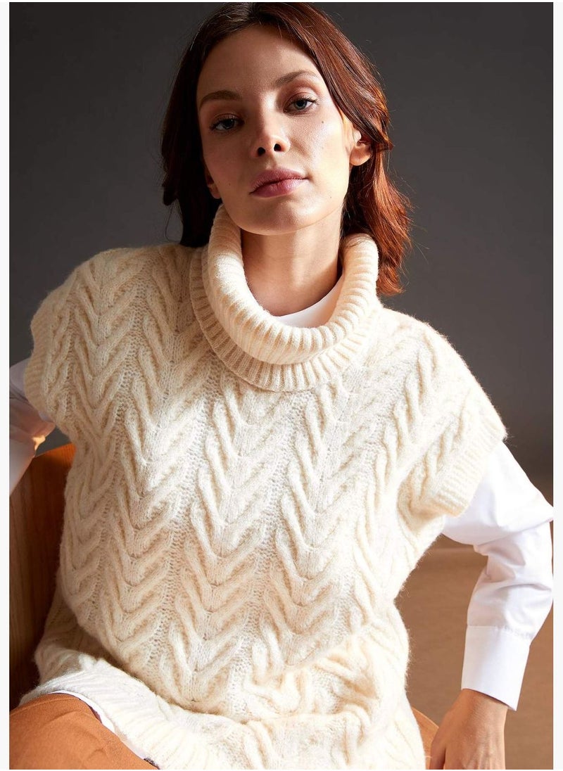 DeFacto - Regular Fit Half Turtleneck Knitted Sweater - Image 1