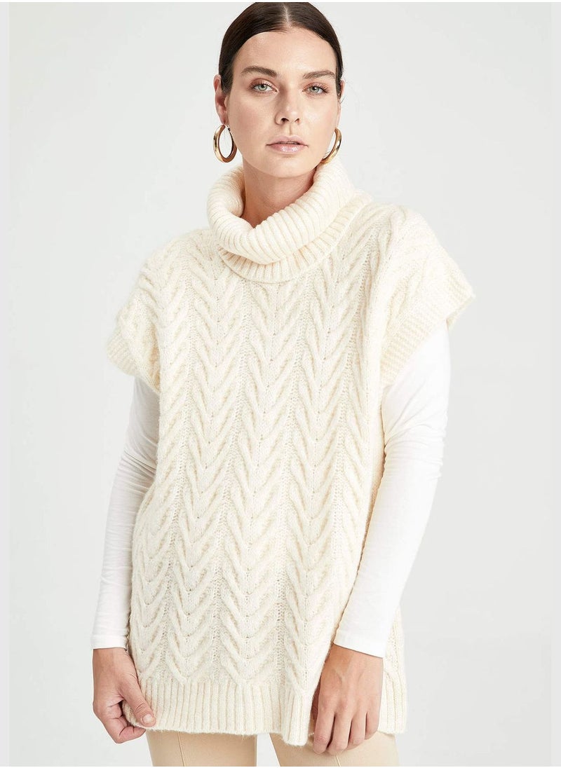 DeFacto - Regular Fit Half Turtleneck Knitted Sweater - Image 1