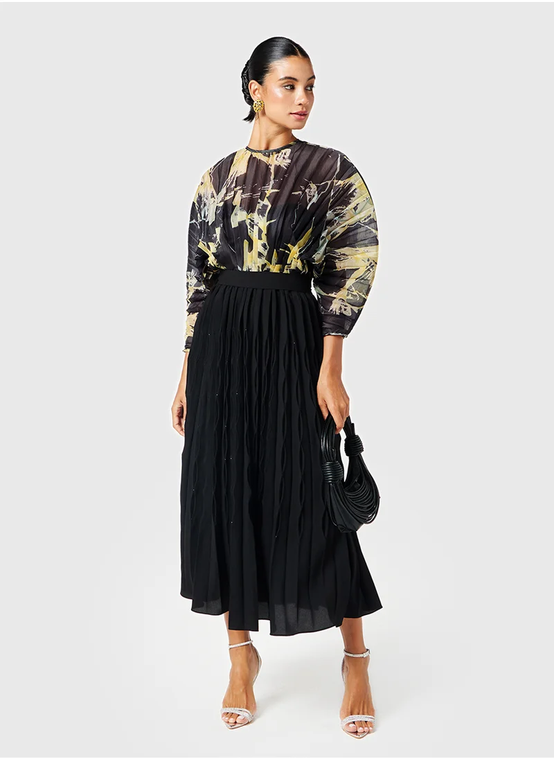 ثريدز باي اجوني Pleated Cape Gathered Dress