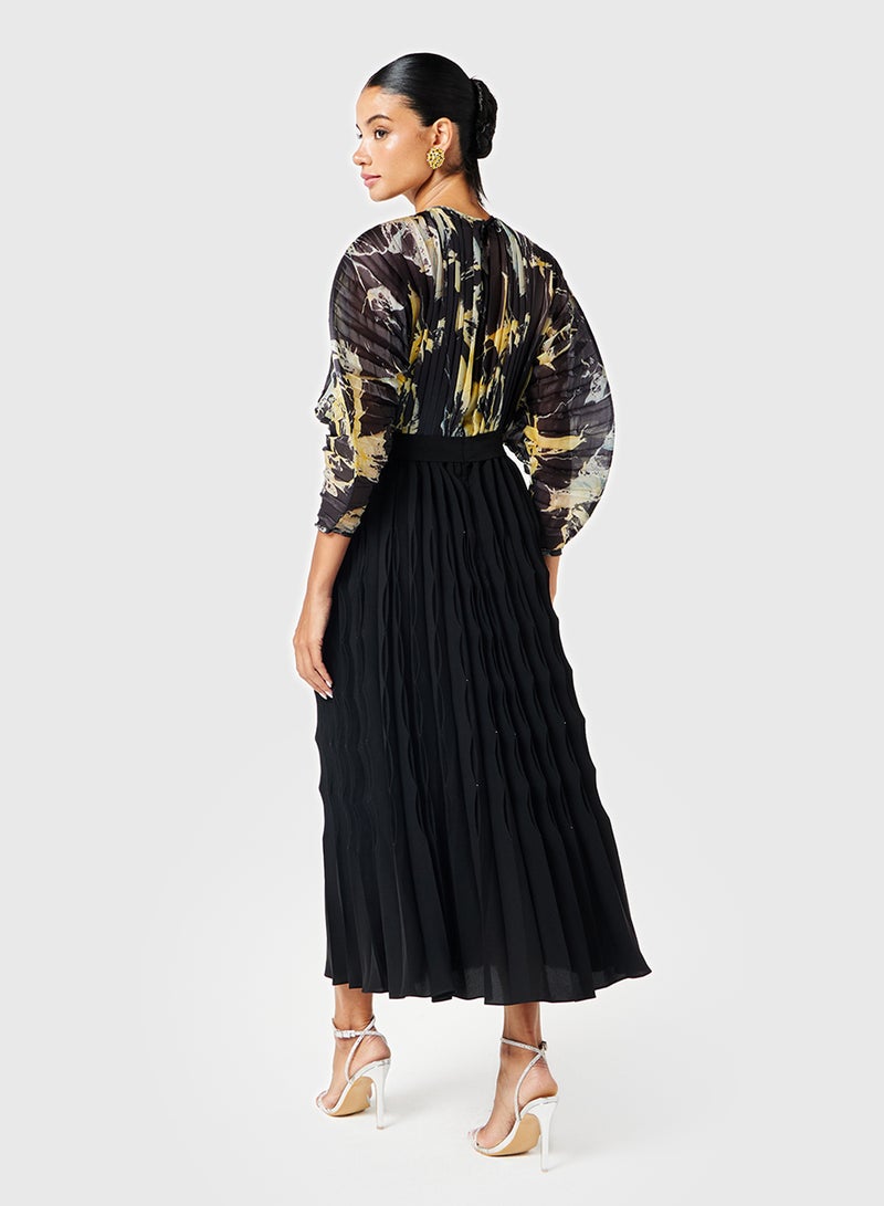 ثريدز باي اجوني فستان مطبوع بكسرات - Image 2