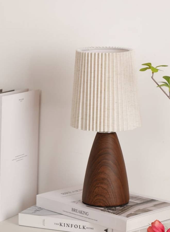 Pleated Table Lamp Ins DIY Ceramic Table Lamps for Living Room Home Deco Cute Lamp with Led Bulb Beside Lamp  - Image 4