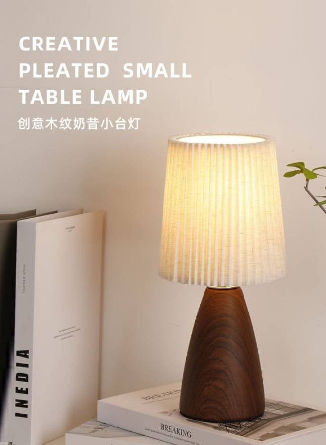 Pleated Table Lamp Ins DIY Ceramic Table Lamps for Living Room Home Deco Cute Lamp with Led Bulb Beside Lamp  - Image 3