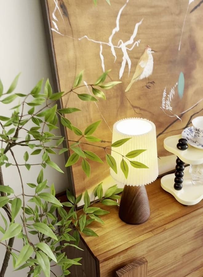 Pleated Table Lamp Ins DIY Ceramic Table Lamps for Living Room Home Deco Cute Lamp with Led Bulb Beside Lamp  - Image 2