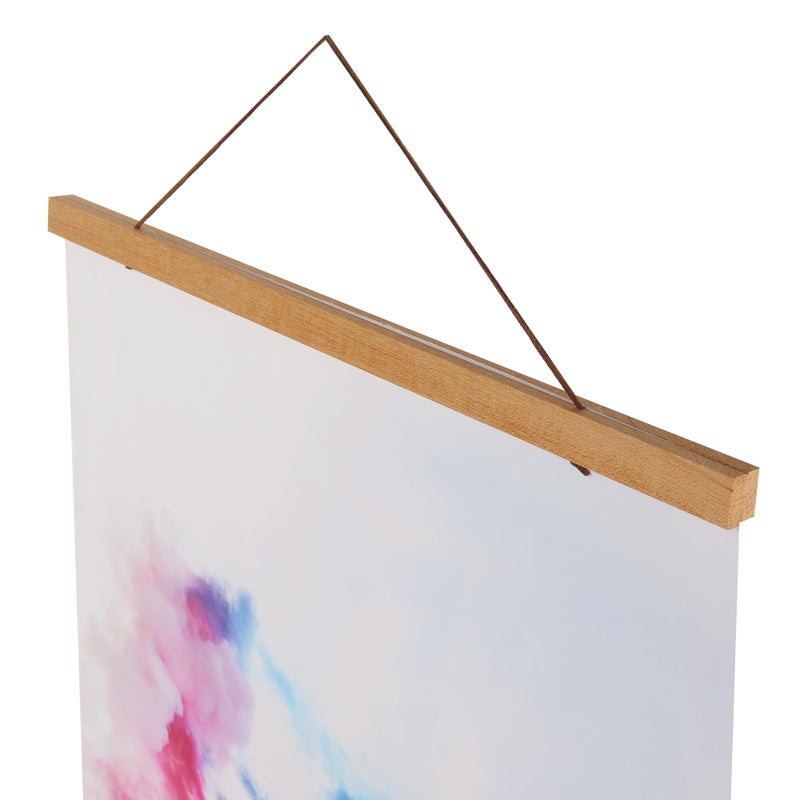 Medog Magnetic Poster Hanger Frame  12"" Wide Magnetic Poster Hanger Frame  Display Posters 12x18 12x16 12x20 12x24 12x36 Picture Frame  Teak Wood Natural 1 Pack - Image 4
