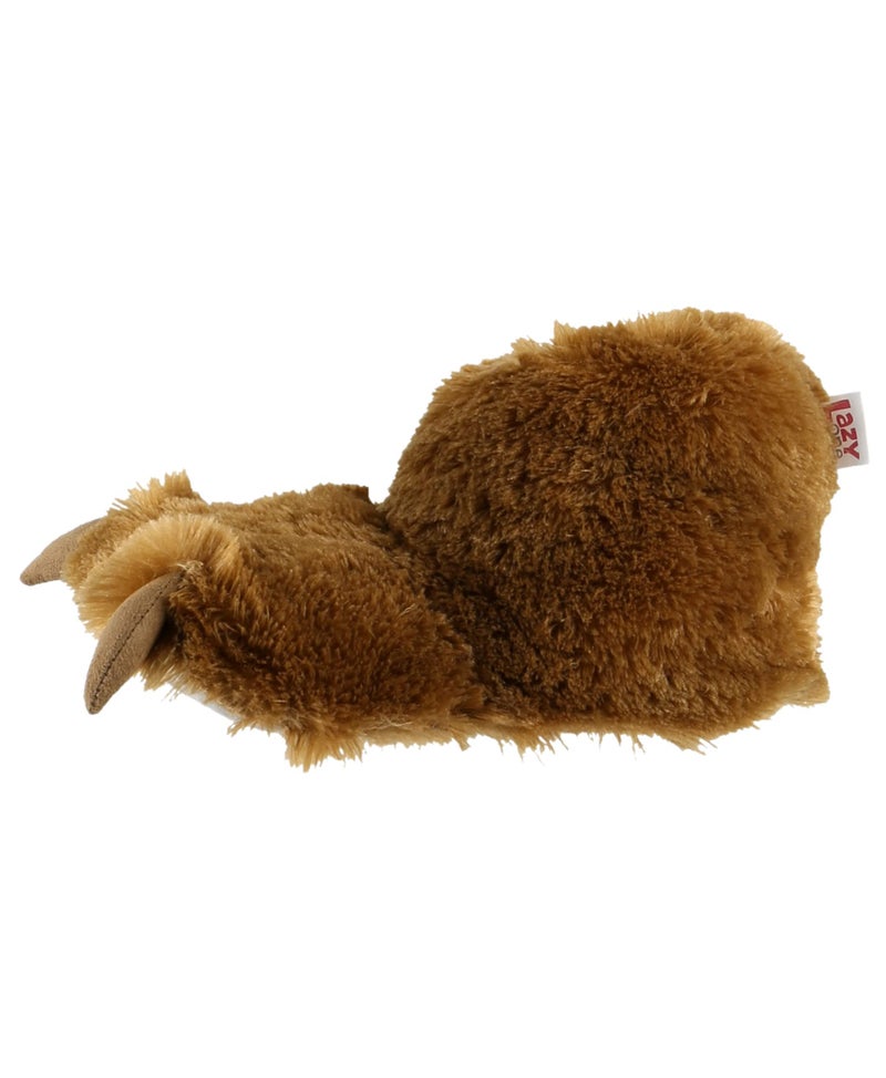 Lazy One Animal Paw Slippers for Kids and Adults, Fun Costume for Kids, Cozy Furry Slippers, Bear, Monster (Brown, Small) - Image 3