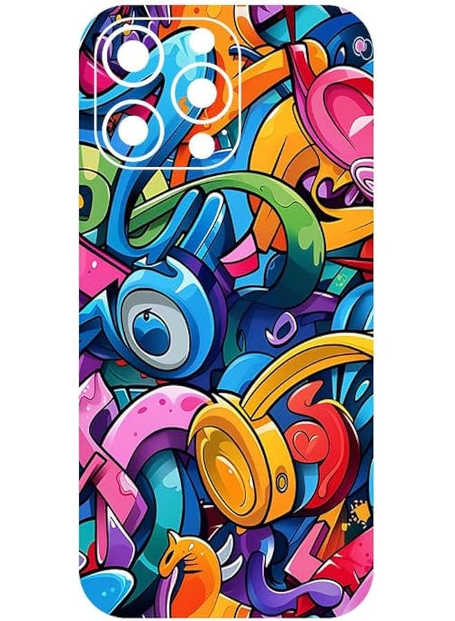 043 ملصق حماية خلفي للهاتف المحمول من Graffiti لهاتف Iphone 16 Pro Max ليس غطاء حماية