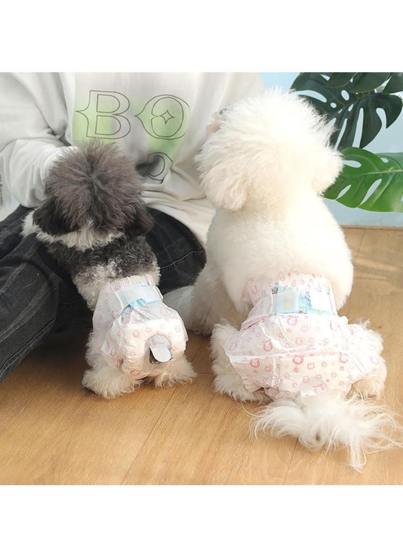 MissTiara Female Dogs Diapers - 20 count Disposable Pet Diapers Super Absorbent Soft Suitable for Female Puppy Cats or Dogs with Leak Protection, Excitable Urination, Incontinence 3-7kg Pink Size M - Image 5