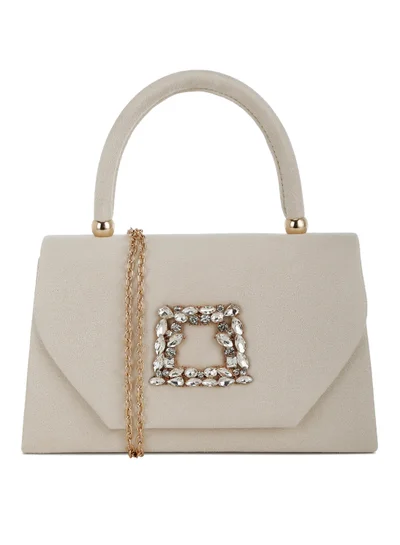 London Rag Mini Top Handle Brooch Bag in White