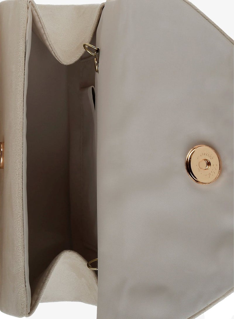 London Rag Mini Top Handle Brooch Bag in Beige - Image 5