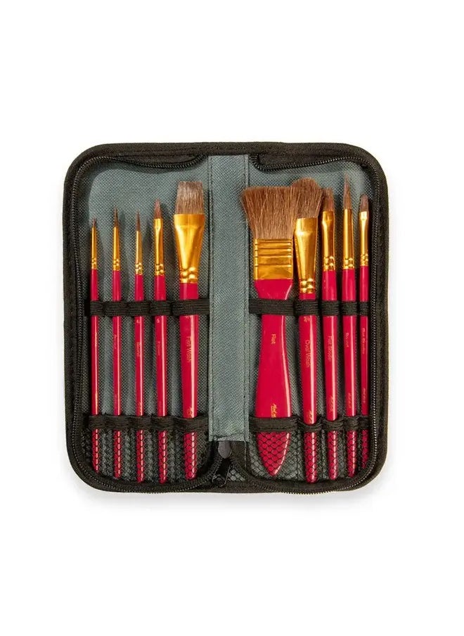 Montmarte Brush Set in Wallet Watercolour - 11PC  - Image 2
