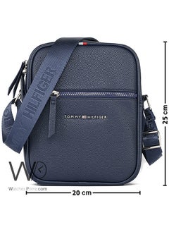 Tommy Hilfiger Plus Leather Tommy Hilfiger Crossbody Messenger Shoulder Navy Blue Men Bag  - Image 3