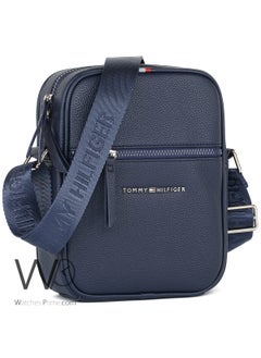 Tommy Hilfiger Plus Leather Tommy Hilfiger Crossbody Messenger Shoulder Navy Blue Men Bag  - Image 2
