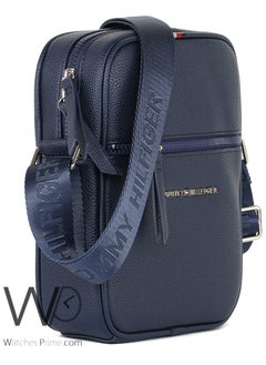 Tommy Hilfiger Plus Leather Tommy Hilfiger Crossbody Messenger Shoulder Navy Blue Men Bag  - Image 4