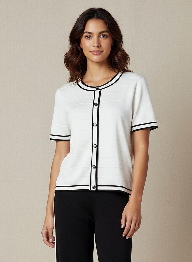 2Xtremz Regular Fit Top with Contrast Piping - Image 1