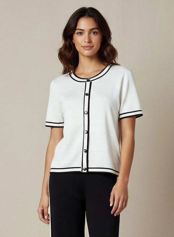 2Xtremz 2Xtremz Regular Fit Top with Contrast Piping