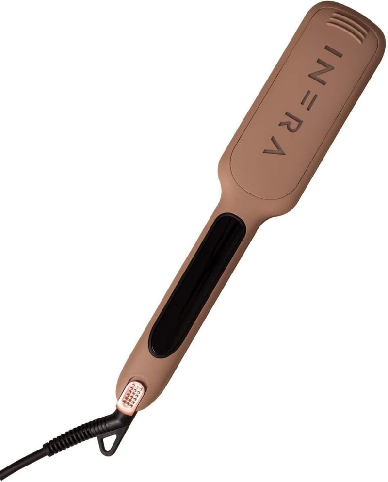 INFRA Ionic Ceramic Plates Flat Iron 2 inch Infrared Quick Heat Up Hair Straightener Best for All Hair Types Professional 2 in 1 Straightener for Straight Wavy and Curly Hairs Velvet