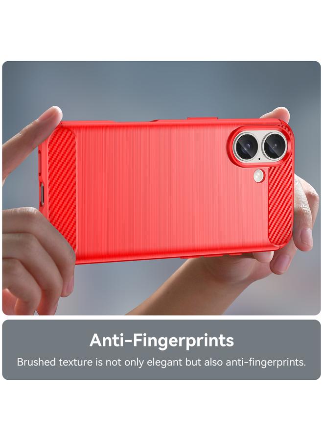 S-TOP Case For iPhone 16 Brushed Texture Carbon Fiber TPU Phone Case - Image 5