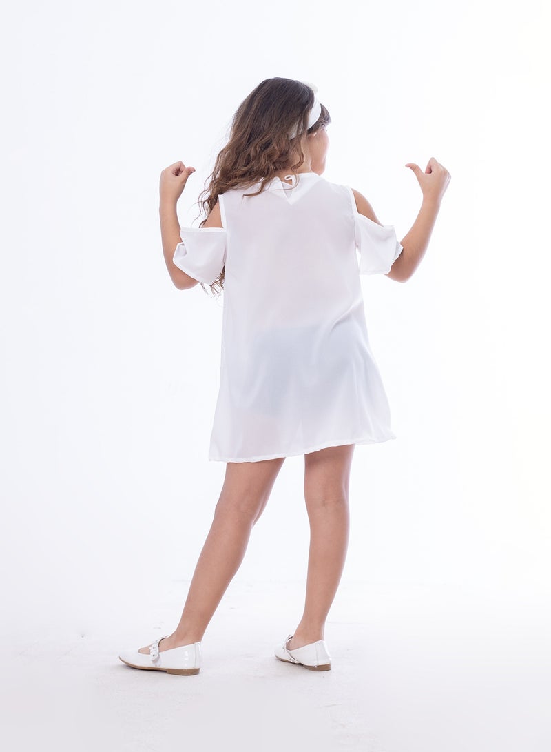 BEBO Girls Dress White - Image 3