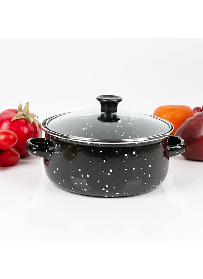 Sharpdo - 10-Piece Cookware Sets With Glass Lids, Enamel Pots Sets for Soup 16/18/20/22/24cm - Image 1