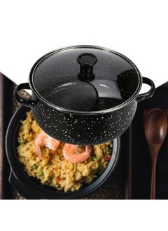 Sharpdo 10-Piece Cookware Sets With Glass Lids, Enamel Pots Sets for Soup 16/18/20/22/24cm  - Image 3