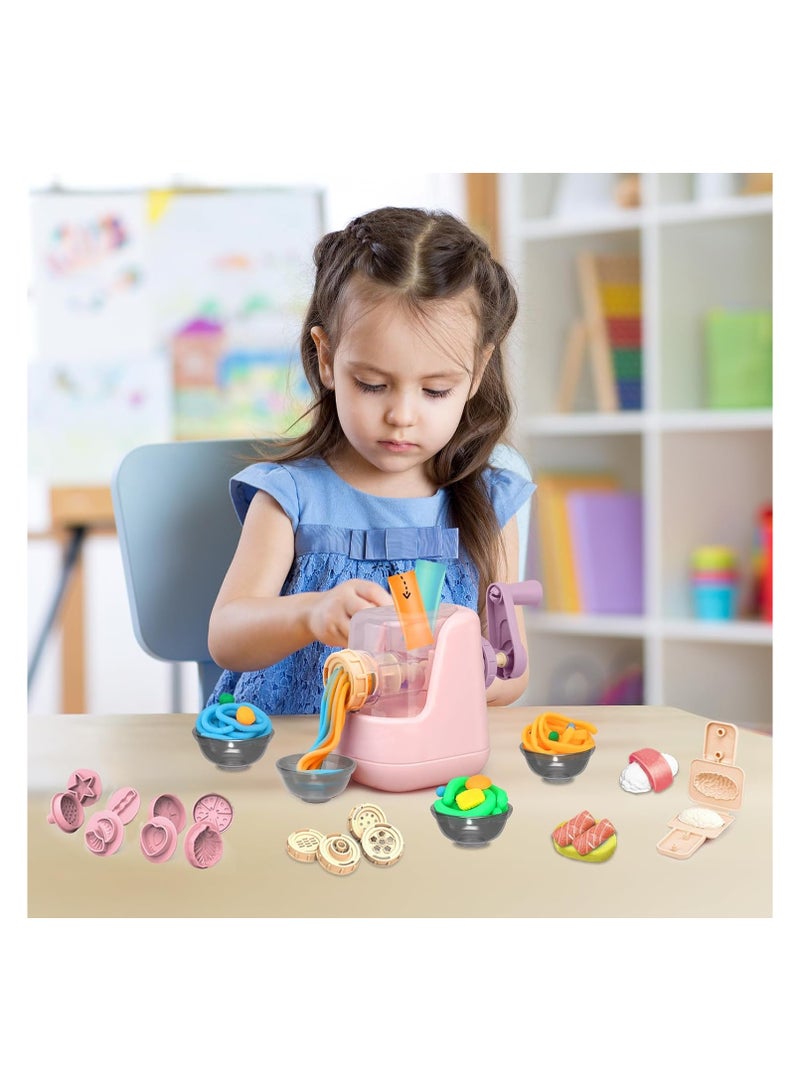 Playdough Set for Toddlers, Playdough Tools, Playdough Noodle Toy with 28 PCS Play Dough Accessories and Play Clay Sets with 12 Colors Dough for Boys and Girls Birthday Gift - Image 4