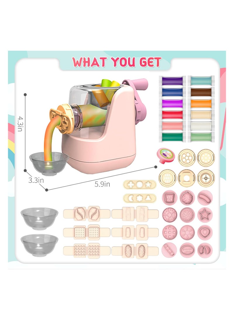 Playdough Set for Toddlers, Playdough Tools, Playdough Noodle Toy with 28 PCS Play Dough Accessories and Play Clay Sets with 12 Colors Dough for Boys and Girls Birthday Gift - Image 5