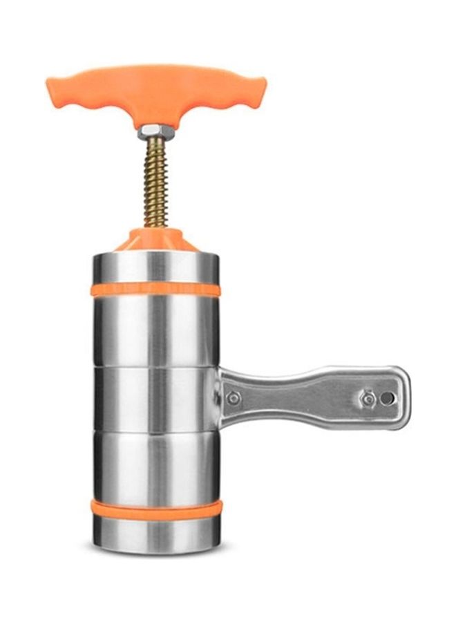 نيبمينينت ماكينة صنع النودلز بمقبض يدوي بتصميم ضغط من 3 قوالب برتقالي/فضي - Image 2