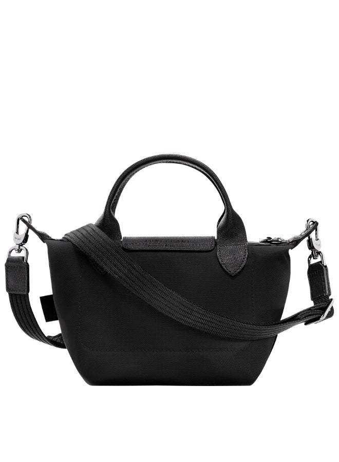 Longchamp Energy Series Mini Handheld Crossbody Tote Bag - Recycled Nylon, Black - Image 4