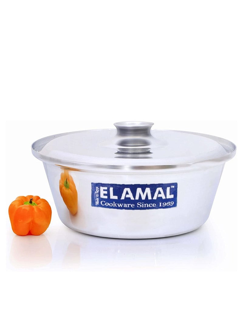 الأمل طقم قدور ألمنيوم مخروطي الشكل من الأمل مكون من 4 قدور صناعة مصرية مقاس 16سم / 18سم / 20 سم / 22 سم - Image 2