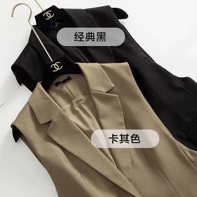 بدلة صغيرة أنيقة وعصرية متعددة الاستخدامات بأسلوب كوري جديد 2025 بليزر مشقوق للنساء عصرية - Image 2