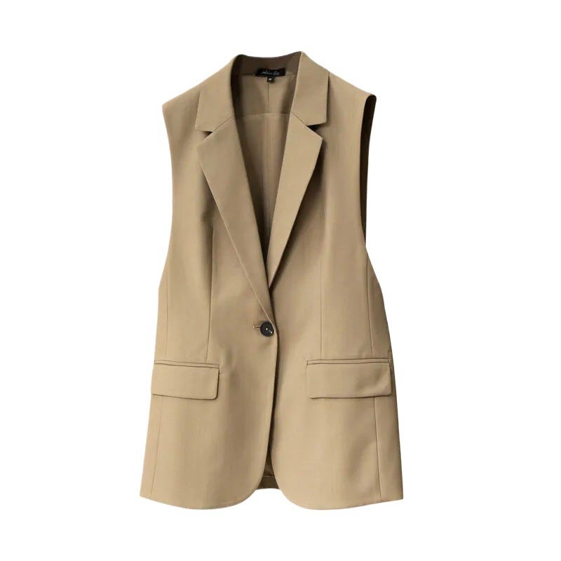 بدلة صغيرة أنيقة وعصرية متعددة الاستخدامات بأسلوب كوري جديد 2025 بليزر مشقوق للنساء عصرية - Image 4