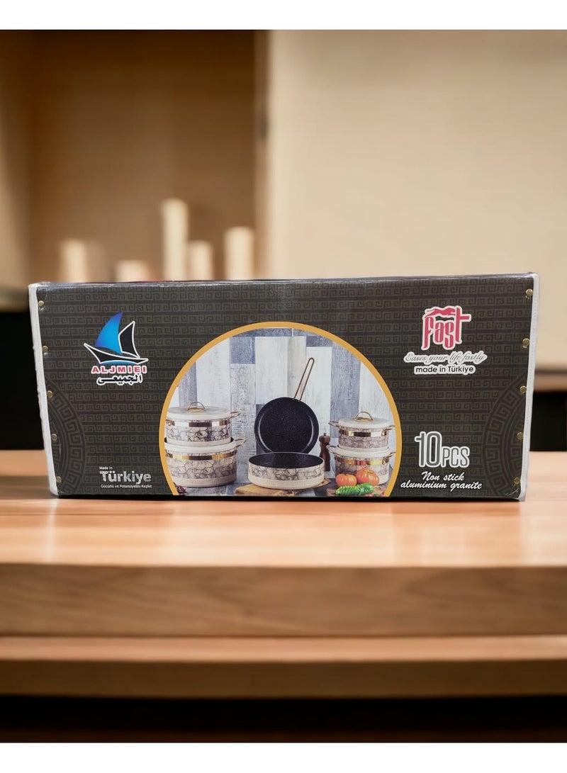 FAST Granite turkey beige cookware 10 piece - Image 2