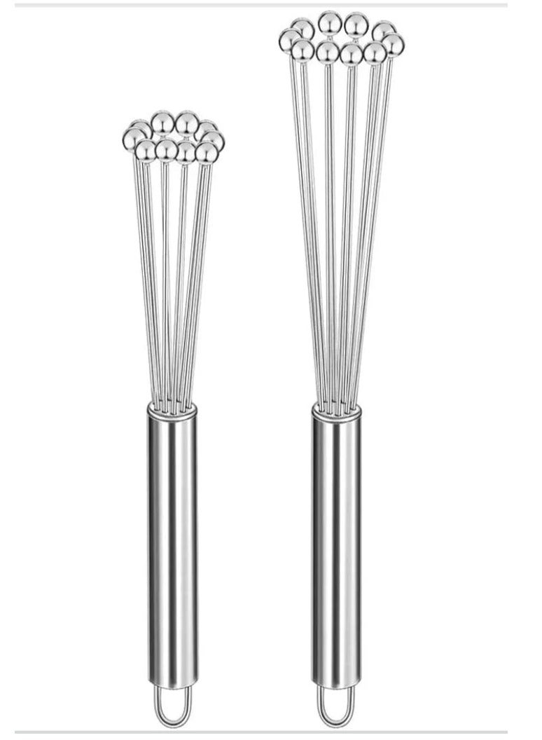 Stainless Steel Conical Hand Whisk for Cooking, Mixing, Beating & Stirring Sizes 25 & 30 CM - Image 1