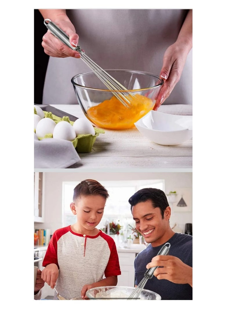 Stainless Steel Conical Hand Whisk for Cooking, Mixing, Beating & Stirring Sizes 25 & 30 CM - Image 3