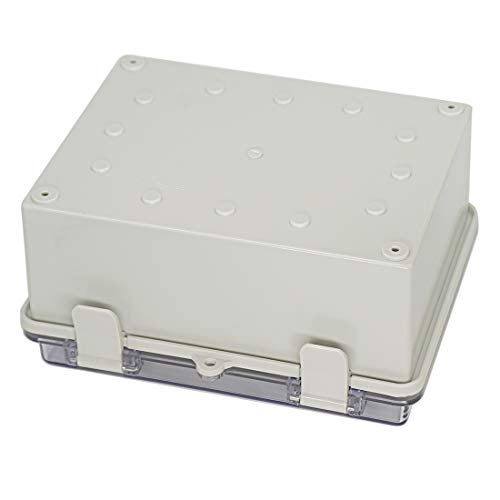 Zulkit Junction Box ABS Plastic Dustproof Waterproof IP65 Electrical Boxes Hinged Shell Outdoor Universal Project Enclosure Clear Cover with 2 Cable Glands 8.7 x 6.7 x 4.3 inch (220x170x110 mm) - Image 3