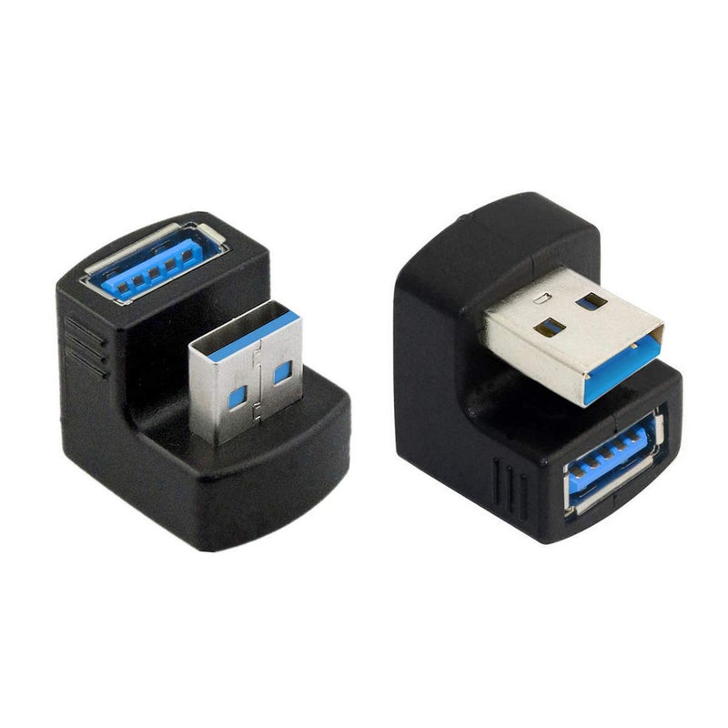 chenyang 2 Pack USB 3.0 Type A Male to Female 180 Degree Angled Connector Adapter - Image 5