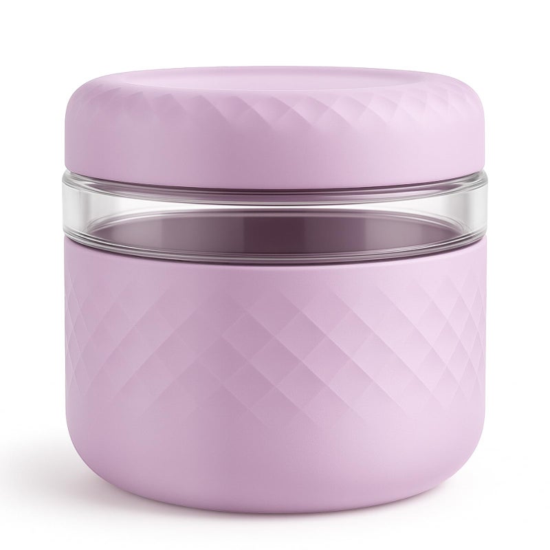 Cafezi 24 oz Glass Lunch Bowl Container with Lid | Leak & Spill Proof, BPA-Free, Microwave & Dishwasher Safe, Airtight Meal Prep & Food Storage Jar for Lunch, Salad, Soup, Overnight Oats, Stew, Yogurt - Image 1