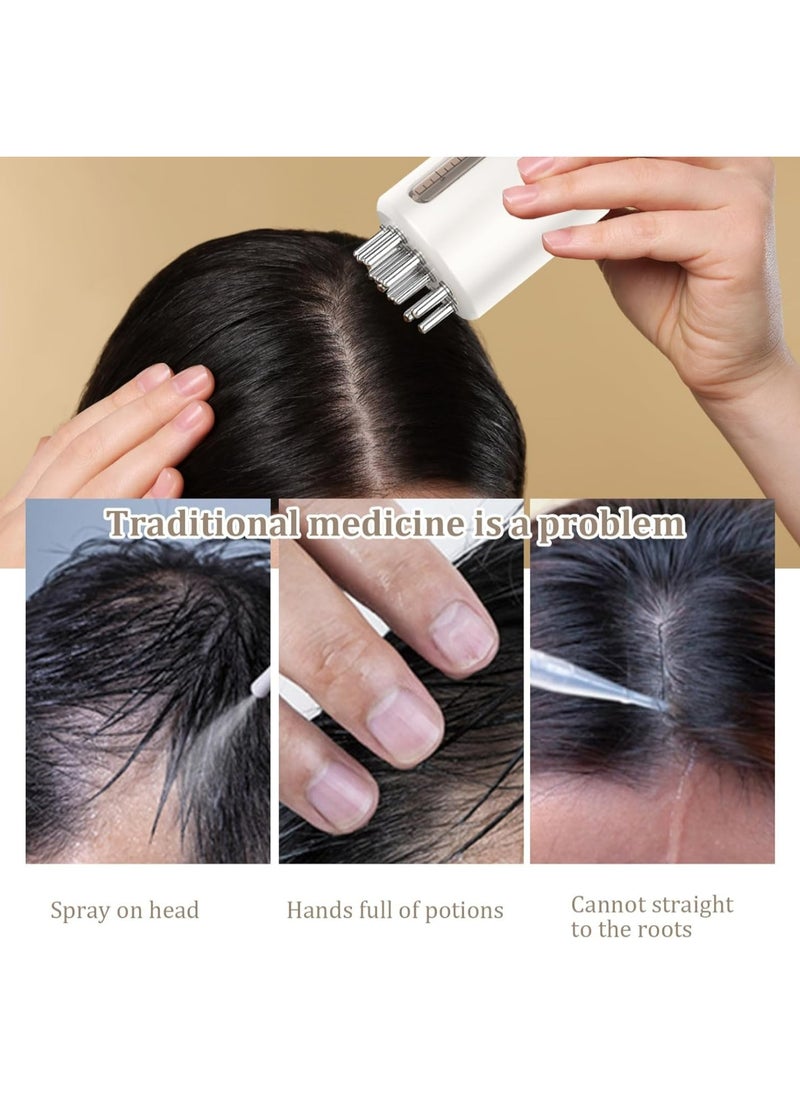 Generic - Head Massager for Hair Growth, Portable Head Massager Electric, Scalp Oil Applicator with 15ml Oil Tank Scalp Massager, High Vibration Hair Oil Applicator Brush for Hair Growth, for Head Relax - Image 1